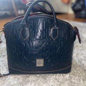 Dooney & Bourke Dark Blue Embossed Satchel